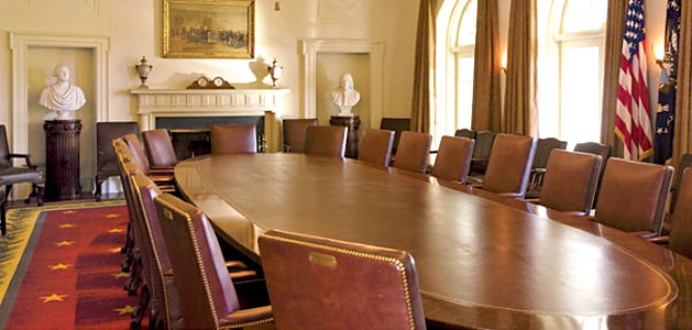 image of table used by US Cabinet