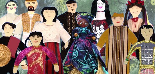 image of student-created paper dolls