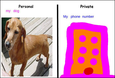 Primary sample of what is personal and what is private