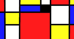 small portion of student-created Mondrian Art