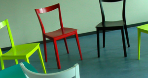 image of empty chairs in a circle